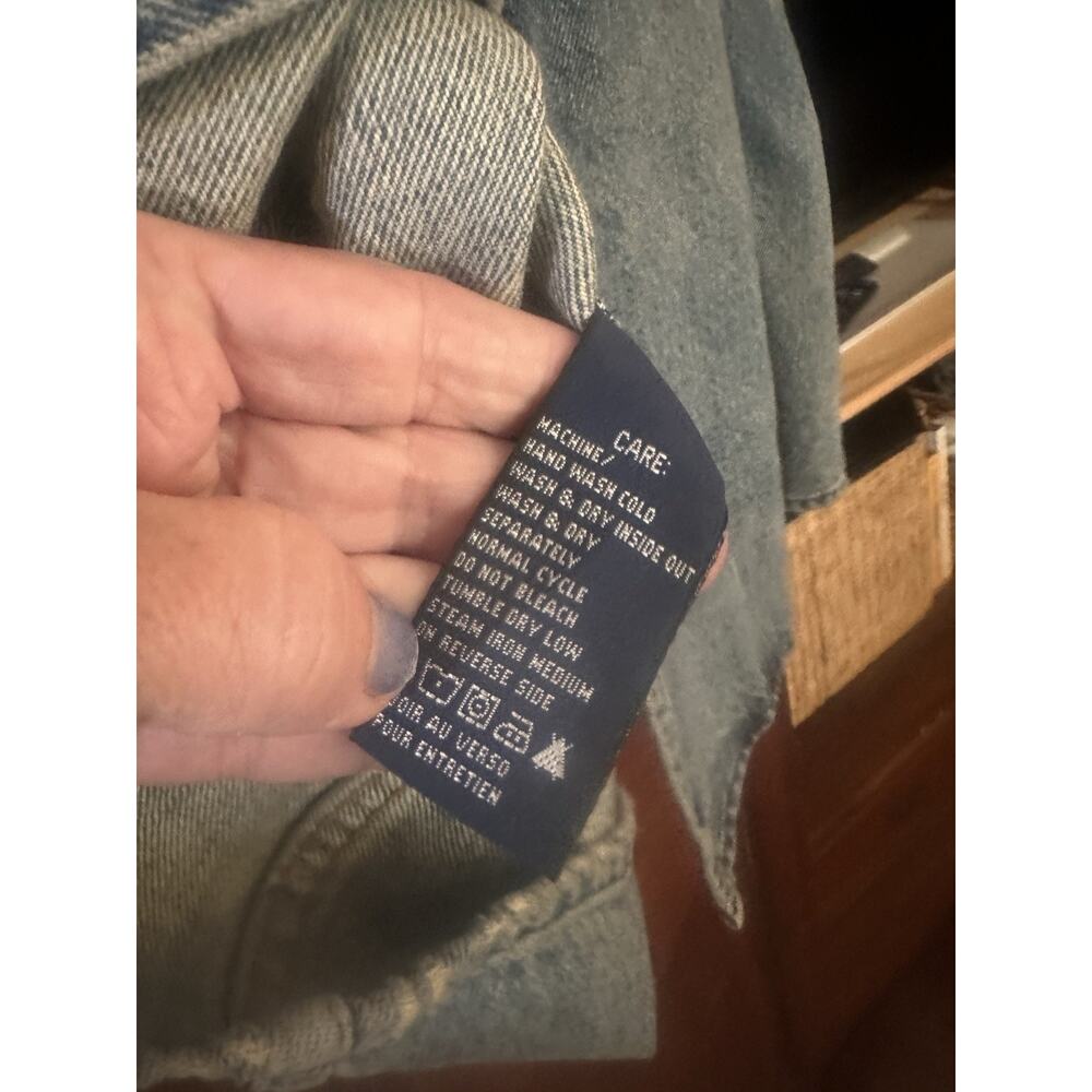 Vintage Ralph Lauren Y2K Blue Label Denim Jacket 2 Corset Fit neck piece - Picture 7 of 14